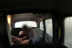 Huge breasts brunette giving titsjob in taxi - video 1