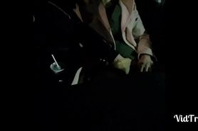 Step son hand slips into step mother pussy while she drives the car