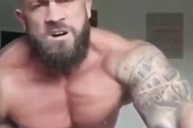 Tattoo guy masturbating