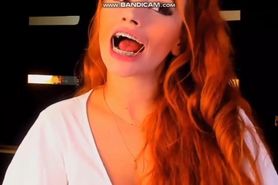 Cute Redhead w/ Braces Shows Mouth & Tongue Hot Fetish