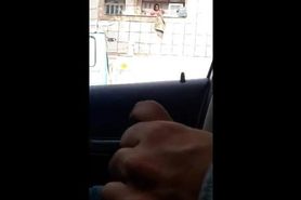 cock flash car front iranian women