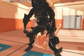 Anime karate babe fucking monsters giant penis