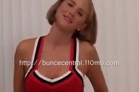 The world's sexiest cheerleader gives a blowjob