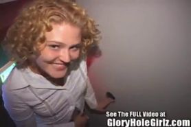 Short Blonde Spinner Sucking Stranger's Cocks - video 2