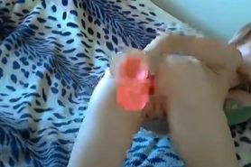 Her first time anal masturbation