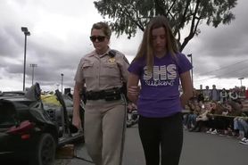 Mock DUI Handcuffed Teen Girl
