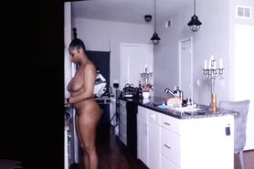 dark woman rear end exposed throughout the house