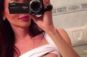 Self Shot Mariana Cordoba strips her lingerie