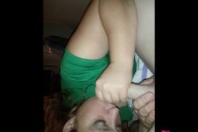 Wife gives skilled blowjob