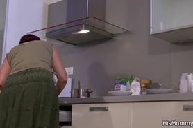 Mother And Girl Lesbian Action On The Kitchen