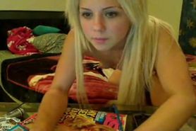 Sexy Blonde On Webcam - video 1