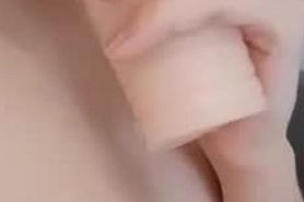 Teen licking fake vagina