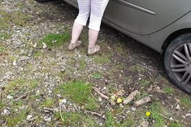 Alice - Casually peeing jeans while walking, then wetting the car seat )