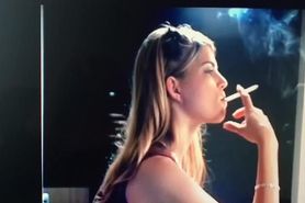 Sexy Blonde Girl Craves Nicotine