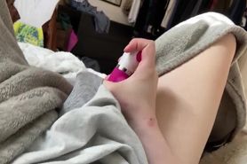 Whiny Teen Edges herself with a Vibrator