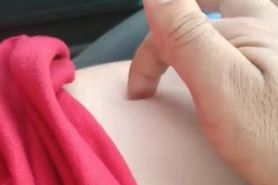 Belly button play (saliva)