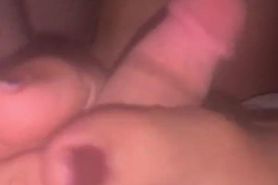 Ebony With Cute Feet Gives Footjob To White Dick