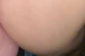 Pov blonde teen takin it from the back while family is home