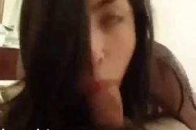 Sexy teen sucks cock and gets mouthful of cum