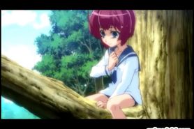 Captive shemale anime cutie standing assfucked