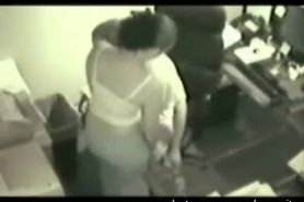 Secretary Caught Serving Her Supervisor on Security Cam
