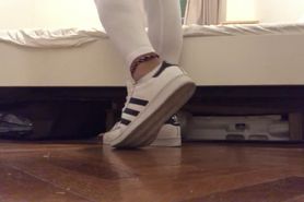 Ankle Socks, White Leggings and Sneakers with Bracelets