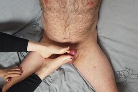 Eat your cum  Huge load  Make your man eat his cum  Ruined orgasm massive load  Frosted toes