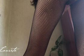 Ripped Fishnets and Homemade Doggystyle Sex - POV Lanreta