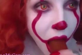 scary clown cosplay suck a dildo on new cashow - register for free