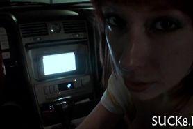 Bitch sucks dick inside the car - video 15