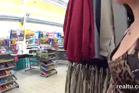 Luscious czech kitten gets seduced in the shopping centre and drilled in pov