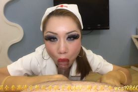asian nurse pov swallow