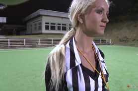 Horny Referee Enjoys Two Shafts at the Same Time