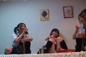 Asian students playing sex videos in their college room