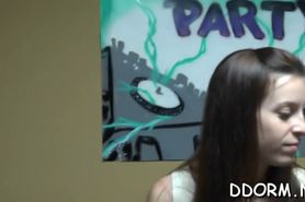 Mouthwatering dorm party - video 18