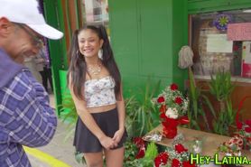 Latina teens face jizzed