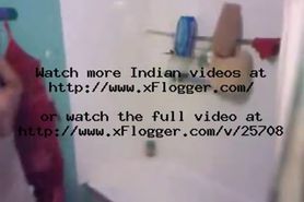 Indian Chandigarh babe bathing in Bathroom