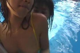 lesbian play in the pool