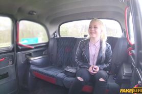 Russian blonde teen fucks the horny taxi driver for fare
