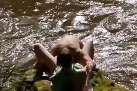 two sexy lebians in the river - video 18