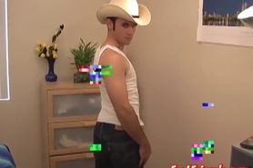Sexy Cowboy Jeff Massages his Toes and Jerks off