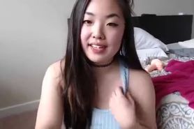 young korean girl plays with her cunt