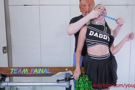 Ass-to-mouth cheerleader with braces gets punished and humiliated