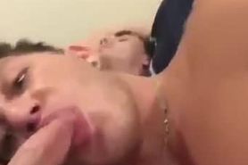 Sucking juicy straight dick while relaxing