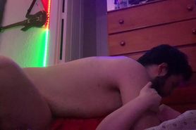 Tight little princess fucked and choked by her dom while everyone is asleep