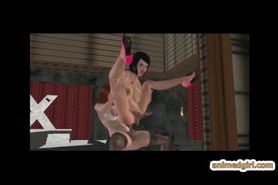Two shemales 3d animation hot riding shemale cock