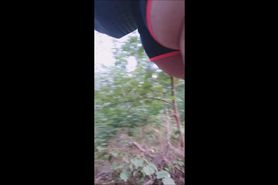 cruising in the woods totally horny flashing ass and dick to strangers