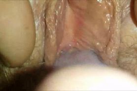 Licking a really wet vagina
