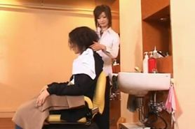 Asian model is a hairdresser in a sexy part4 - video 1
