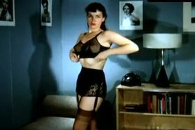 Bettie Page Breasts,  Butt Scene  in The Notorious Bettie Page